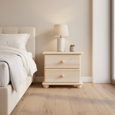 Massief houten nachtkastje nachtkastje nachtconsole slaapkamer handgemaakt hout