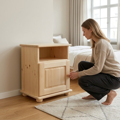 Nachtkastjes massief Houten nachtkastje Tafelcommode Echt houten consoles