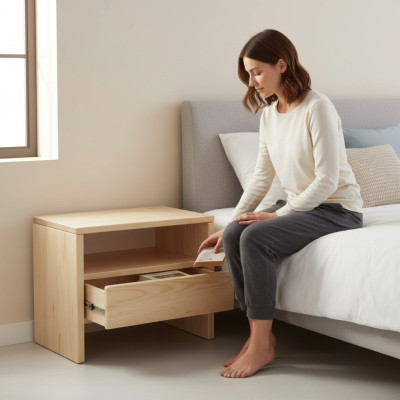 Nachtkastjes massief houten tafelcommode Echte houten consoles Nachtkastje