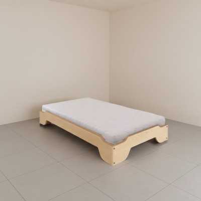 Massief houten bed 90x200 eenpersoonsbed massief grenen bed massief houten bed hout Nieuw