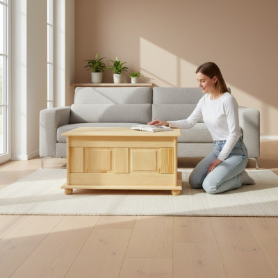 Deko Box massief houten meubels Houten meubels Handgemaakt kist Kist Echt hout 86x45cm
