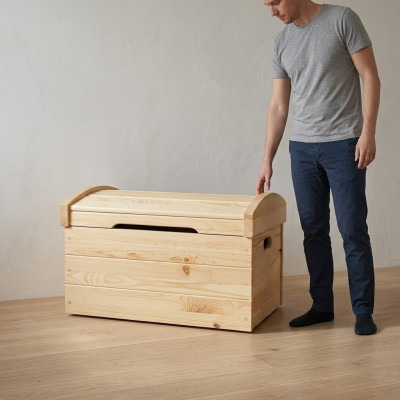 Deko Box massief houten meubelen houten meubelen handgemaakt doos kist echt hout 68x44cm