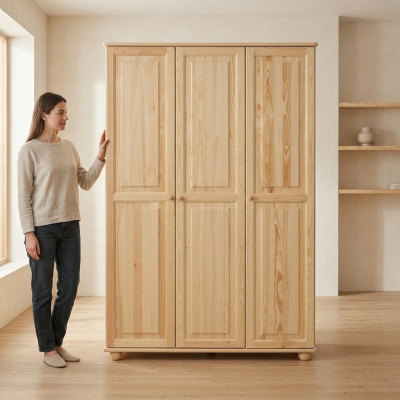 Echt hout Massief hout Kledingkast Kast Massieve kasten Boerenhuis