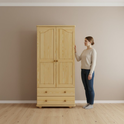 Kledingkast Massieve kasten Massief houten slaapkamerkast Massief hout