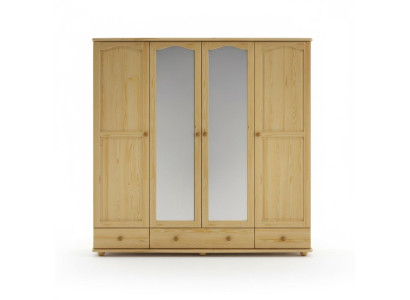 Kledingkast Slaapkamer Houten Kast Echt Handwerk Massief Houten Kast 4-deurs.