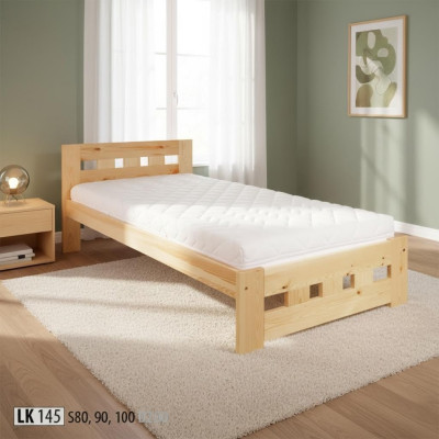 Eenpersoonsbed tienerbed grenenhout massief grenen houten bed 100x200 handgemaakt