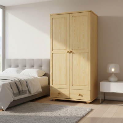 Houten kledingkast kast garderobe slaapkamer massief houten meubels houten kasten