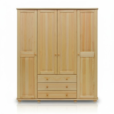 Echt hout Massief houten kledingkast Kast Slaapkamerkast Massief Nieuw
