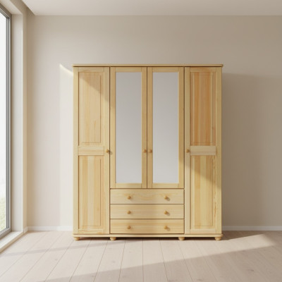 Kledingkast Kasten Kast Wandkast 4 deuren Hout Meubels Slaapkamer Nieuw