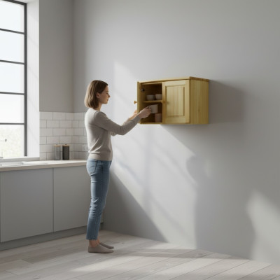 Kastopzet voor kledingkast handgemaakte houten verlenging Hout echt hout