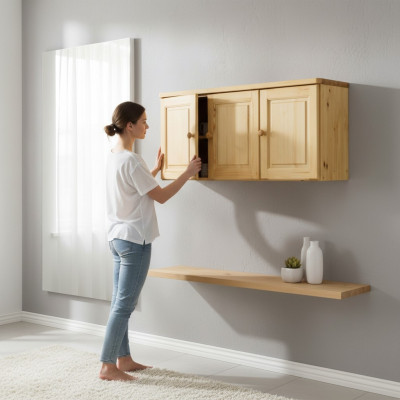 Kast Bovenkant Kledingkast handgemaakte houten verlenging Hout Echt hout