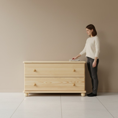 Kast Ontwerp Tv-meubel Dressoir Kast Echt Hout Lades Sideboard