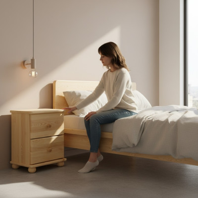 Nachtkastje Hout Nachtkastjes Tafel Consoles Landelijke Stijl Massief Consoles Ladenkast