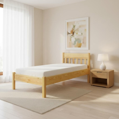 Massief houten bed 100x200 eenpersoonsbed massief grenen kinderbed massief houten bed
