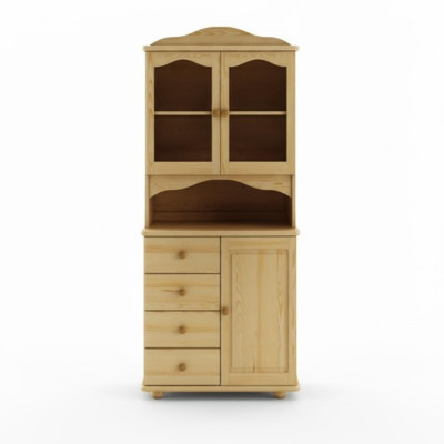 Keukenkast massief houten buffetkast dressoir handgemaakt massief meubilair vitrines.