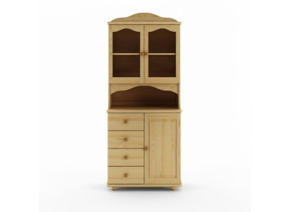 Keukenkast massief houten buffetkast dressoir handgemaakt massief meubilair vitrines.