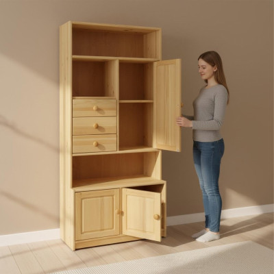 Massief houten wandkast planken keukenkast kast massief houten meubels houten plank