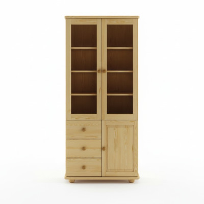 Vitrine Woonkamer Meubels Dressoir Hout Vitrines Glazen Kast Massief Hout