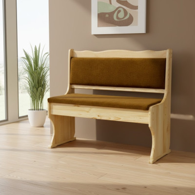 Houten bank Zitbank 100 cm grenen massief houten meubelen Keukenbank Echt hout