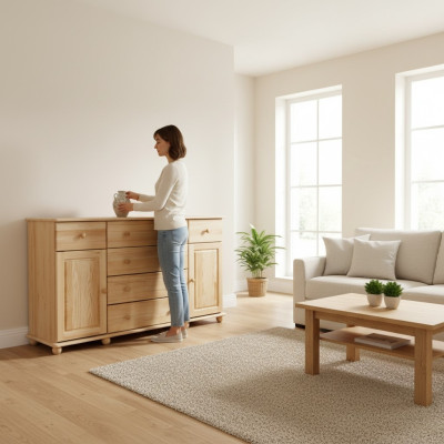 Ontwerp dressoir Handgemaakt Hout Dressoir Kast Nieuw Massief Houten Meubels Nieuw