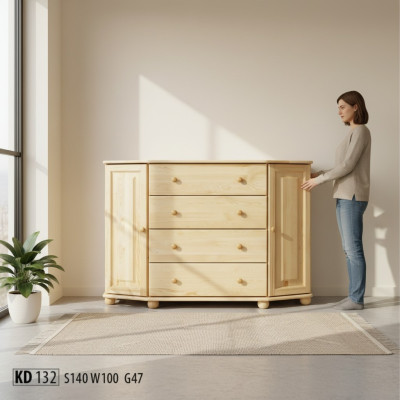 Dressoir Massieve Commode Kast Meubels Ladenkasten Massief Hout Kasten Nieuw Dressoir