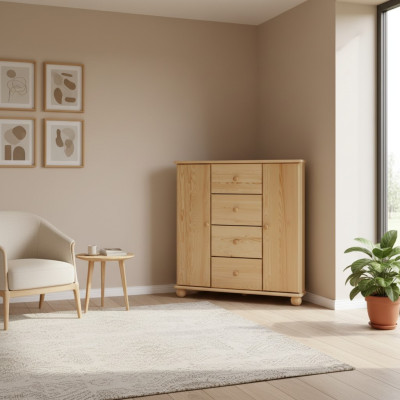 Hoekkast Kast Plank Commode Kastcommode Hoekcommodes Massief dressoir Nieuw