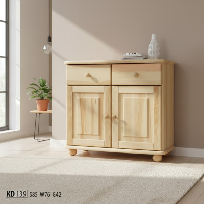 Massieve dressoirzijde Kast Echt hout Kasten Dressoir Meubels Laden