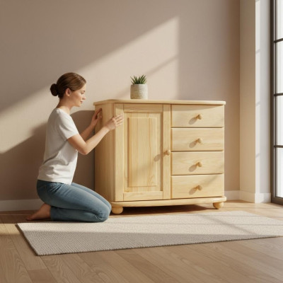 Ontwerp dressoir handgemaakt hout dressoir nieuw massief hout meubilair nieuwe dressoir kast