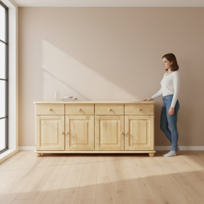 Massief dressoir buffetkast kast meubels echt hout kasten nieuw dressoir het dressoir