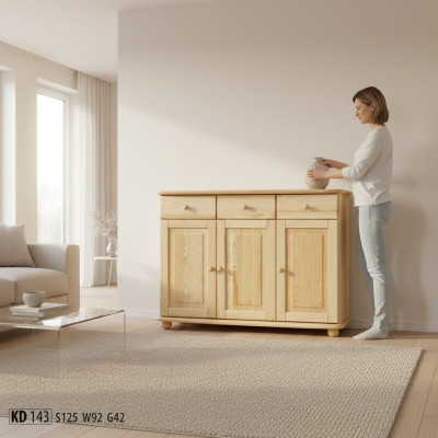 Dressoir Dressoir Commode Massief grenen massief woonkamer massief massief hout hout