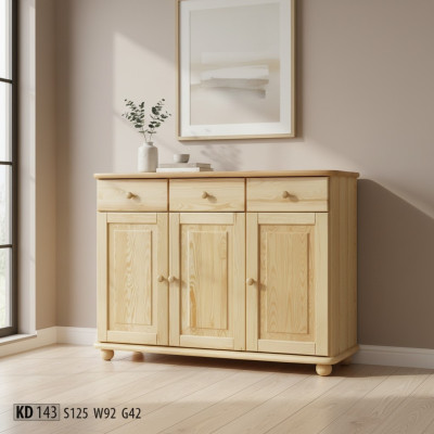 Dressoir Dressoir Commode Massief grenen massief woonkamer massief massief hout hout
