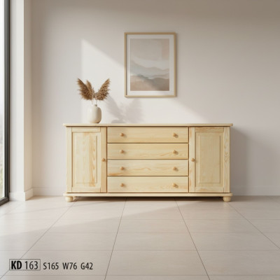 Dressoir Massief commode Sideboard Kast Meubels Ladenkast Massief hout Lowboard Nieuw