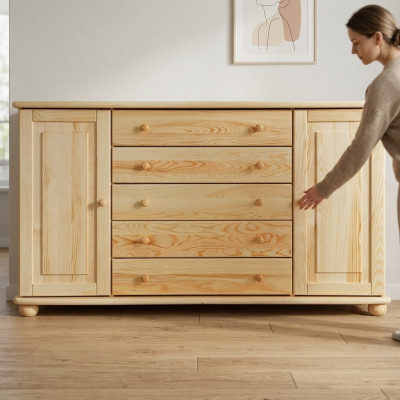 Massief dressoir, kast, meubels, dressoirs van massief hout, kasten nieuw sideboard.