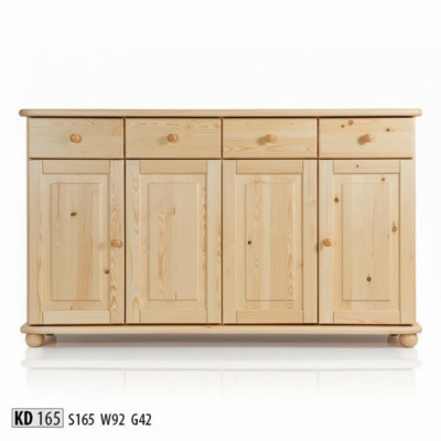 Kommode 165cm Sideboard Schrank Anrichte houten kast meubelen Dressoir Massief hout
