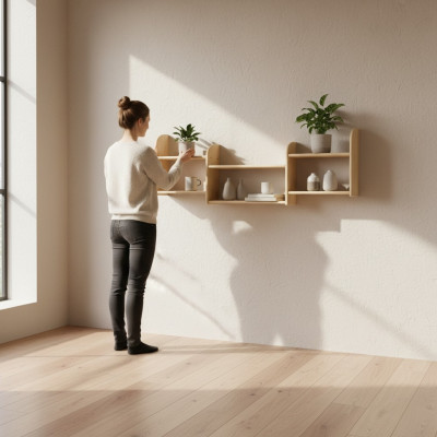 Boekenkast 150 * 19 * 47 cm Massief grenen houten boekenplankkast Echt hout