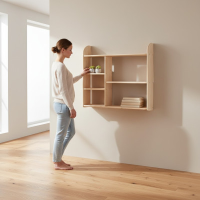 Wandplank Plank Boekenkast Boekenplank Massief houten meubels Houten meubels Handgemaakt