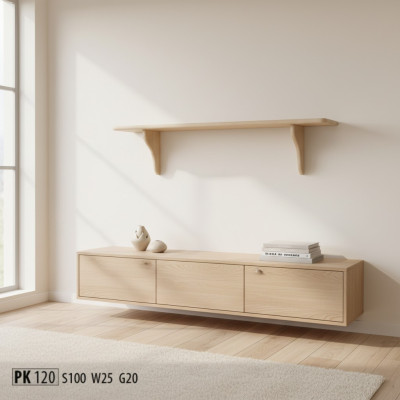 Kast Houten meubels Houten rek Wandkast Planken Keukenkast Massief hout
