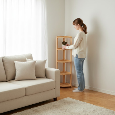 Hoekplank boekenkast woonkamer wandplank echt hout planken hoekplanken kantoor nieuw
