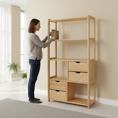 Echt houten wandplank boekenplank woonwand woonkamer wandplanken kast nieuw
