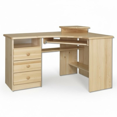 Tafel Houten bureau Tafels Hoektafel Computertafel Massief echt hout