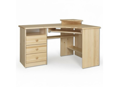Tafel Houten bureau Tafels Hoektafel Computertafel Massief echt hout