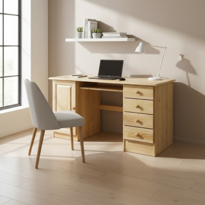 Schrijftafel computerbureau schrijftafel massief hout massief houten tafel kantoormeubelen tafels