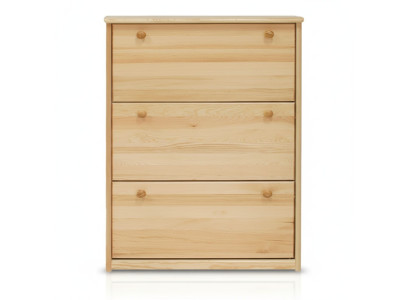 Schoenenkast handgemaakte ladekast Hal commode van hout 3 vakken