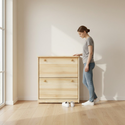 Schoenenkast vak dressoir massief houten meubels schoenkipper schoenenrek rek