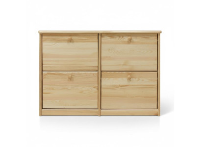 Schoenenkast 4-laagse commode Echt hout Massief meubels Schoenenkast Schoenenrek Rek