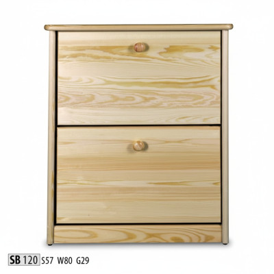 Schoenenkast 4 lade dressoir massief houten schoenenkast rek