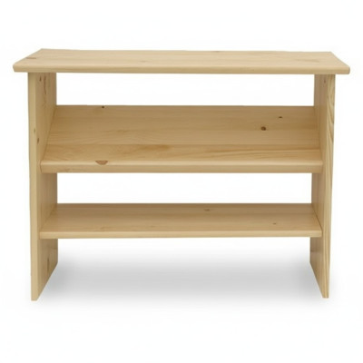Handgemaakte schoenenrek 2-laags schoenenrek 2 niveaus schoenenrek echt hout