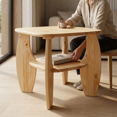 Salontafel Houten tafel Massief hout Bijzettafel Tafel Nieuw Salontafels Tafelblad