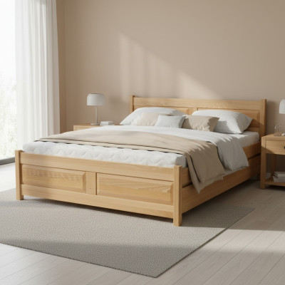 Bed Hout Massief Slaapkamer Bedden 100x200 cm Eenpersoonsbed Massiefmeubelen