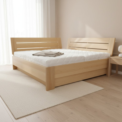 Houten bed Echt houten bed Bedden Slaapkamer Hotel Landhuis Stijl Massief meubilair